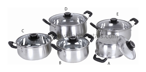 13PC Encapsulated Cookware BakeLite SS Lid