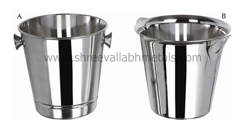 Bottom Ribbed & Tulip Sheet Stainless Steel Wine Bucke