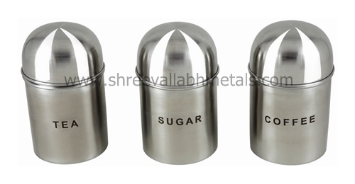 Dome Shape Tea, Sugar & Coffee Containers