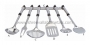 7 Pcs Set Pipe Handle Spoon (Black)