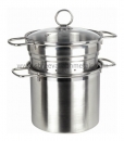 6QT Pasta Steamer With Glass Lid